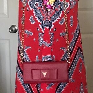 PRADA SAFFIANO BOW LARGE WALLET